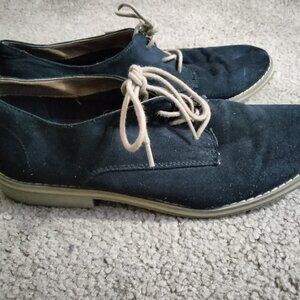 H&M Navy Blue & Tan Suede Derby Shoes (M Size 7.5)